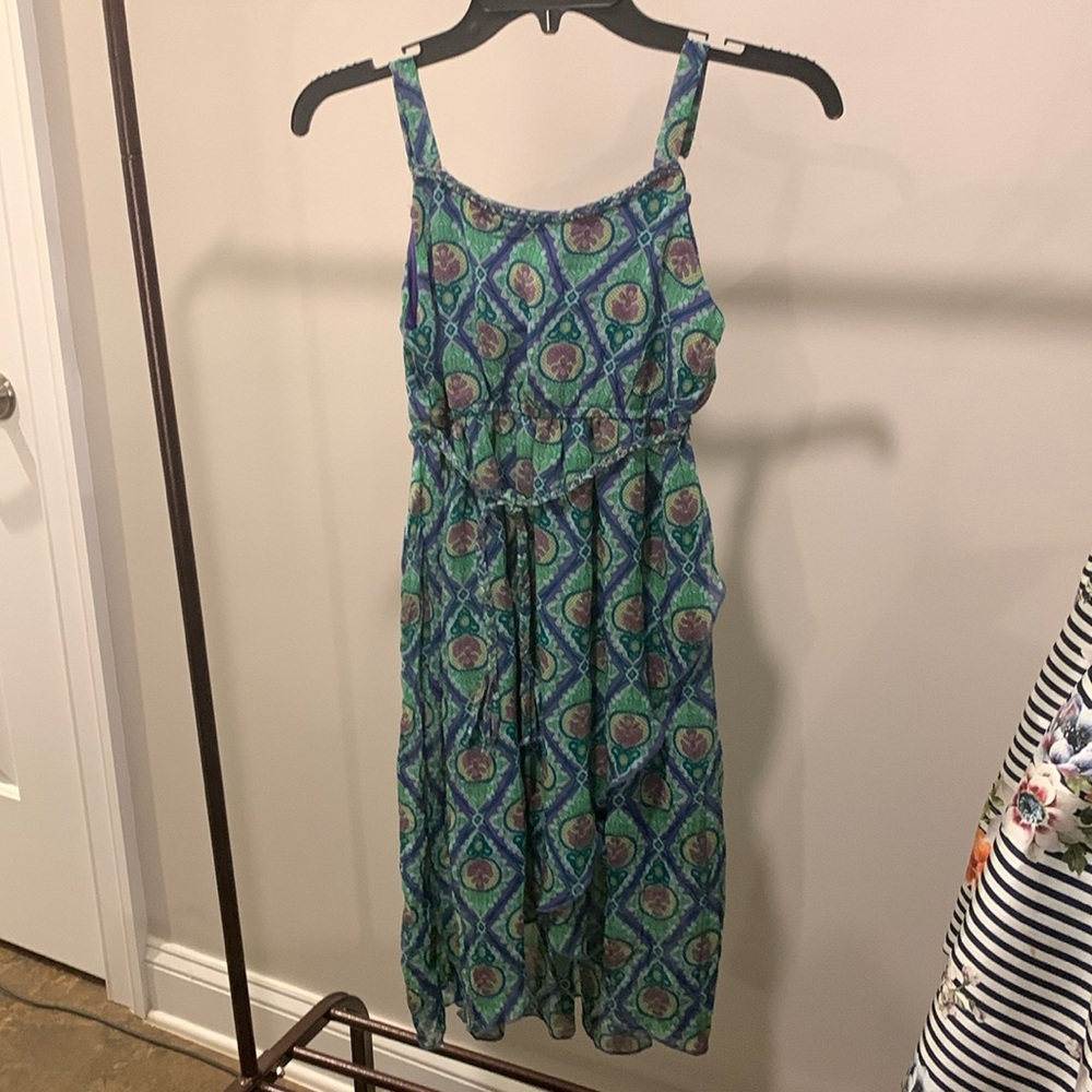 Chiffon Sundress in Brocade Pattern Wrap style skirt
